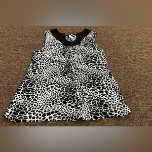 EUC Studio Donatello M Stylish Black White Womens Tank Top